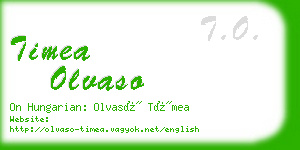 timea olvaso business card